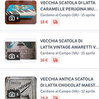 VECCHIA SCATOLA LATTA BISCOTTI CARAMELLE VINTAGE 