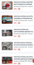 VECCHIA SCATOLA LATTA BISCOTTI CARAMELLE VINTAGE 