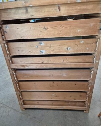 cassettiera in legno