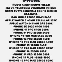 Iphone usati 12 mesi di garanzia
