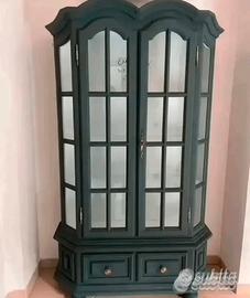 Vetrina credenza in legno cucina sala taverna