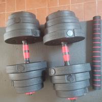 Manubri 30 kg + Bilanciere 