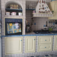 Porte per cucina in muratura con 2 pensili,