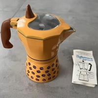 la caffettiera espresso da 3 nuova gialla chicchi