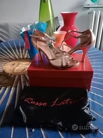 scarpe da ballo rosso latino