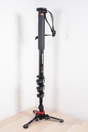 MANFROTTO set Fluid Base Monopiede, testa miniball