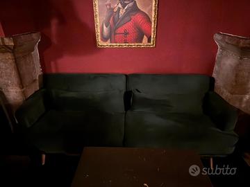 Divano letto verde