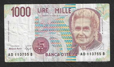 Italia - banconota circolata da 1000 Lire D