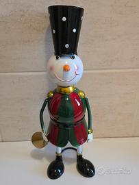 Pupazzo di neve in metallo 