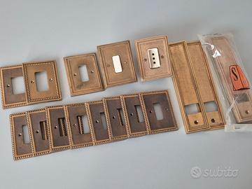 Placchette ottone per interruttori luci e prese