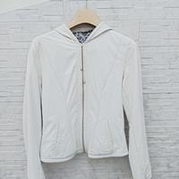 Giubbino in pelle bianco double-face