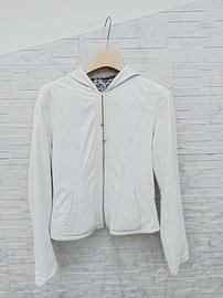 Giubbino in pelle bianco double-face
