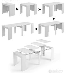 Tavolo a consolle bianco