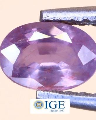 Zaffiro Rosa 0,71ct Certificato IGE