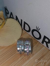 pandora shining path clip charm in argento 925 con