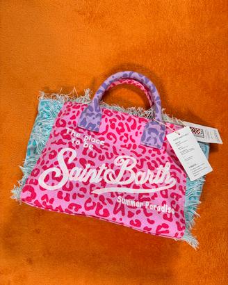 Borsa Saint Barth MC2 Leopardata Rosa