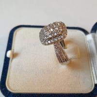 Anello di fidanzamento zirconi diam. 19 mm oro