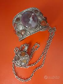 Set gioielli vintage portaprofumo e bracciale 