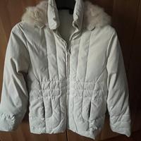 Giubbino invernale color panna con cappuccio