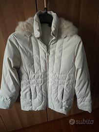 Giubbino invernale color panna con cappuccio