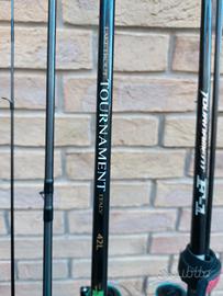 Canne Daiwa Tournament e Shimano Speed Master