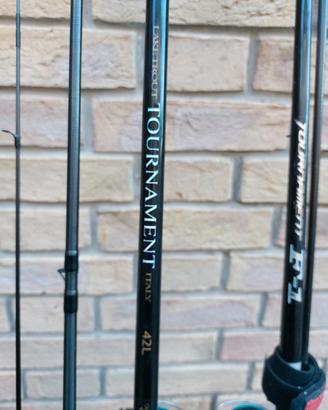Canne Daiwa Tournament e Shimano Speed Master