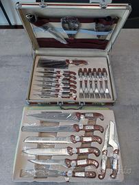 Kit posate coltelli utensili  barbecue  in INOX
