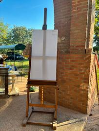 Cavalletto da pittore in legno massello da studio