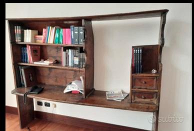 Libreria artigianale in legno massello