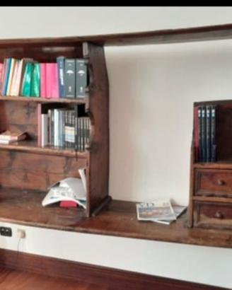 Libreria artigianale in legno massello