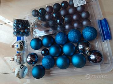 Set di palline di Natale blu