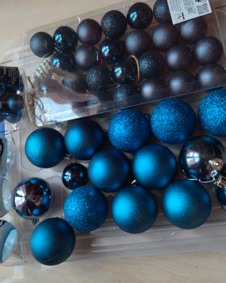 Set di palline di Natale blu