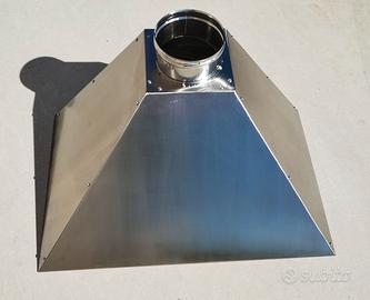 Cappa inox 80x50 smontabile per barbecue