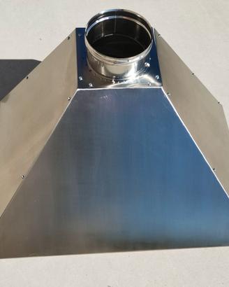 Cappa inox 80x50 smontabile per barbecue
