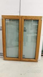 Finestra a due ante nuova pvc e legno