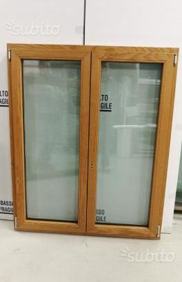 Finestra a due ante nuova pvc e legno