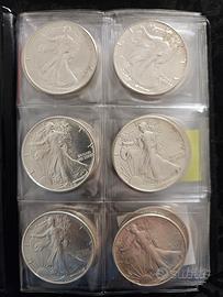 dollaro eagle dal 1986 al 2024  oncia argento 
