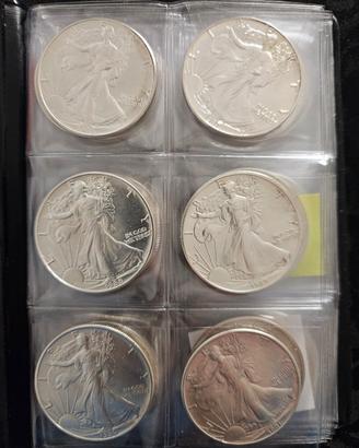 dollaro eagle dal 1986 al 2024  oncia argento 