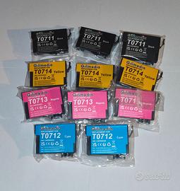 x11 pack cartucce T0711 T0712 T0713 T0714 x Epson