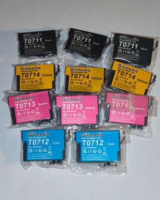 x11 pack cartucce T0711 T0712 T0713 T0714 x Epson