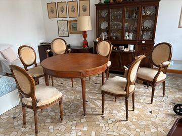 Elegante Set Sala da Pranzo Stile Luigi XVI
