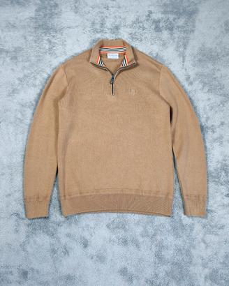 Burberry Maglione Half Zip Marrone Taglia S