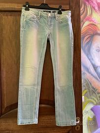 Jeans skinny, chiari decorati