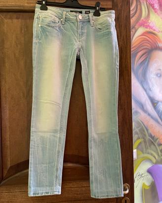 Jeans skinny, chiari decorati
