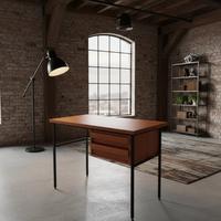 🟠 Scrivania Vintage 1960 Stile Loft Industriale 