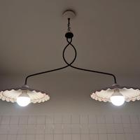 Lampadario a 2 luci per cucina in ceramica – stile