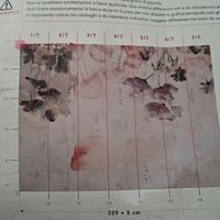 Carta da parati floreale effetto acquerellato