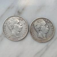 2 monete d'argento Italia Re Umberto I