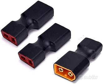 3 Adattatori XT60 Maschio a T-Plug Femmina rc