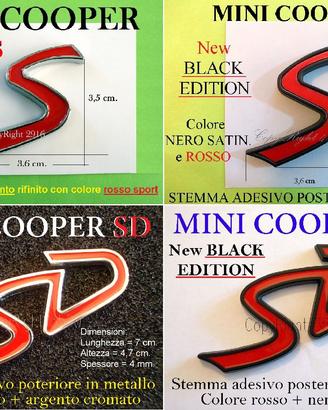 MINI COOPER S SD Stemma POSTERIORE Scritta Emblema